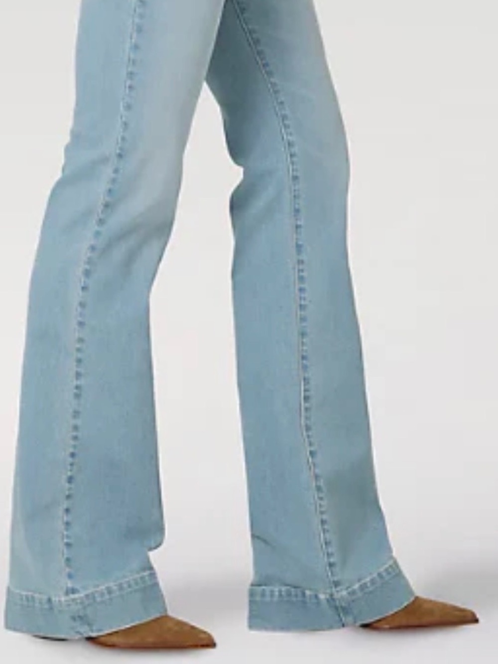 Light Wash Flare Jeans - Wrangler High-Rise Flare